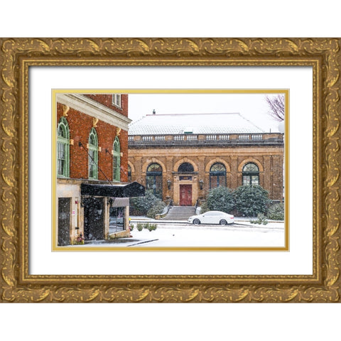 Blizzard Gold Ornate Wood Framed Art Print with Double Matting by Malone, Will