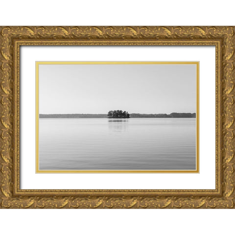 Floating Island Gold Ornate Wood Framed Art Print with Double Matting by Malone, Will