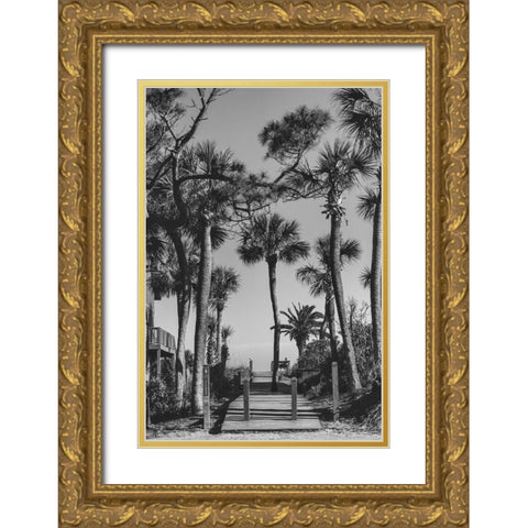 Beach Entry 20 Gold Ornate Wood Framed Art Print with Double Matting by Malone, Will