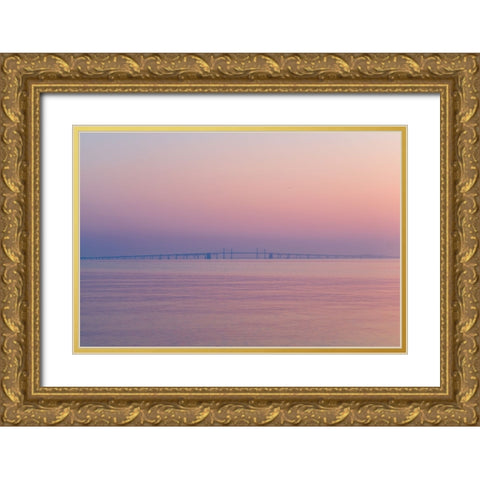 Bridge 2 Gold Ornate Wood Framed Art Print with Double Matting by Malone, Will
