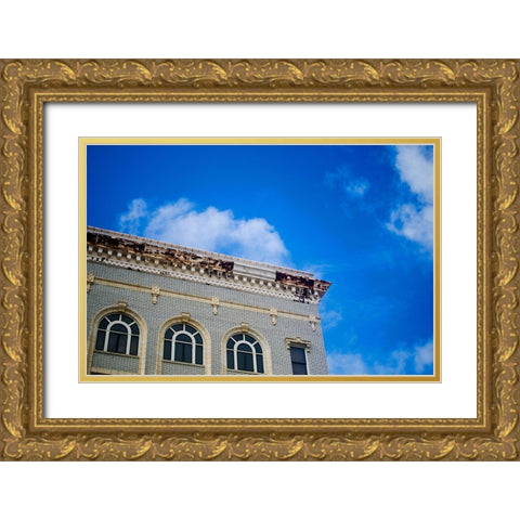 Business Exchange 1 Gold Ornate Wood Framed Art Print with Double Matting by Malone, Will