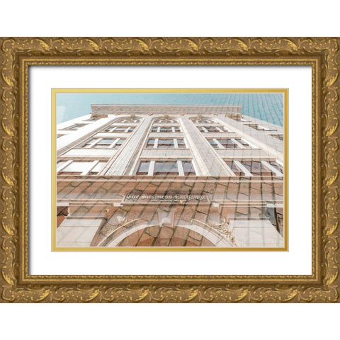 Business Exchange 2 Gold Ornate Wood Framed Art Print with Double Matting by Malone, Will