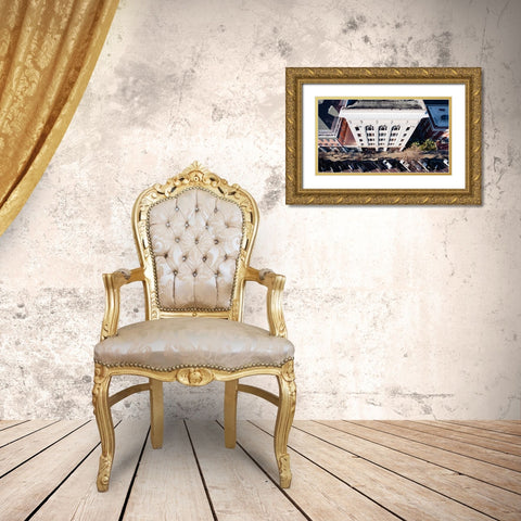 Business Exchange Above 2 Gold Ornate Wood Framed Art Print with Double Matting by Malone, Will