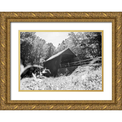 Campbells Covered Monochrome Gold Ornate Wood Framed Art Print with Double Matting by Malone, Will