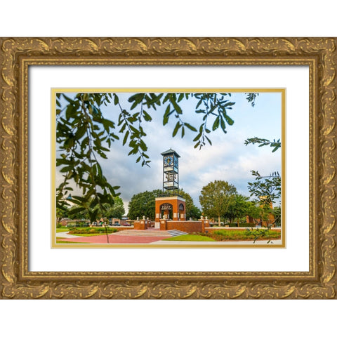 Centennial Plaza 4 Gold Ornate Wood Framed Art Print with Double Matting by Malone, Will