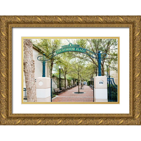 Chess Park Gold Ornate Wood Framed Art Print with Double Matting by Malone, Will