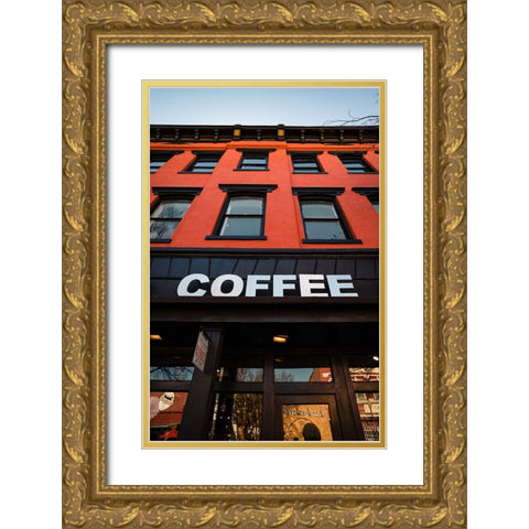 Coffee Gold Ornate Wood Framed Art Print with Double Matting by Malone, Will