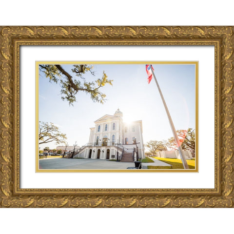 Courthouse 4 Gold Ornate Wood Framed Art Print with Double Matting by Malone, Will
