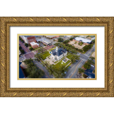 Courthouse 7 Gold Ornate Wood Framed Art Print with Double Matting by Malone, Will