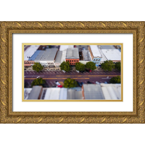 Downtown Thomasville Mini 2 Gold Ornate Wood Framed Art Print with Double Matting by Malone, Will