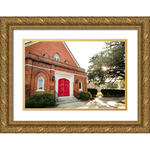Episcople Church Gold Ornate Wood Framed Art Print with Double Matting by Malone, Will