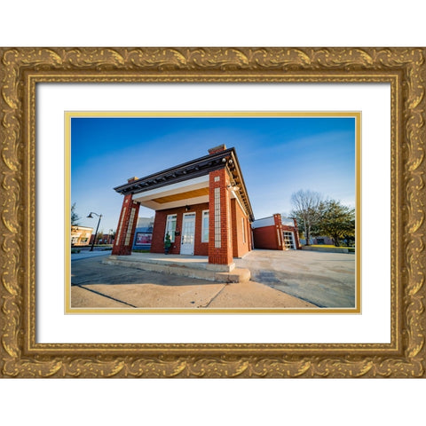 Gulf Oil 2 Gold Ornate Wood Framed Art Print with Double Matting by Malone, Will