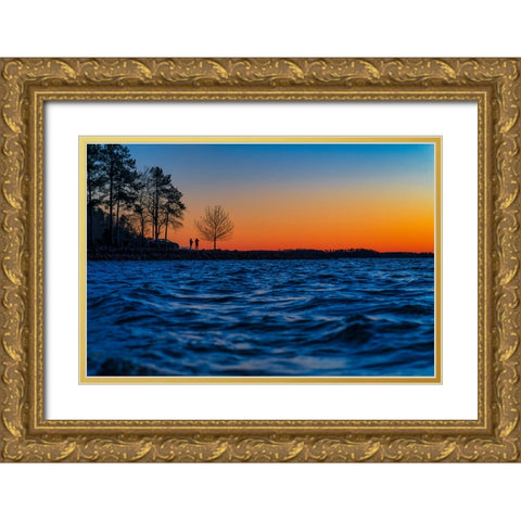 Hartwell Sunset 2 Gold Ornate Wood Framed Art Print with Double Matting by Malone, Will