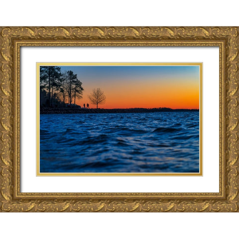 Hartwell Sunset Stance Gold Ornate Wood Framed Art Print with Double Matting by Malone, Will