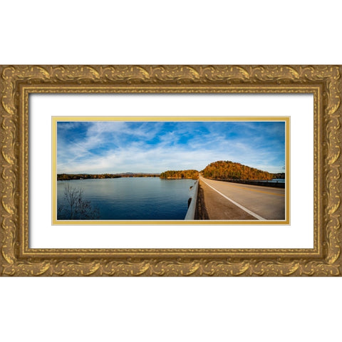 Hwy 11 Pano Gold Ornate Wood Framed Art Print with Double Matting by Malone, Will