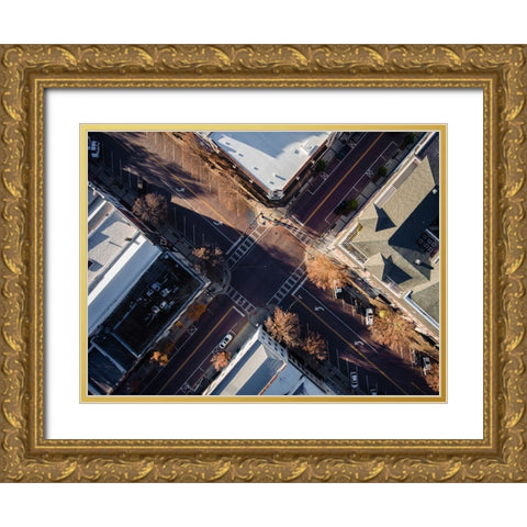 Intersection Above Gold Ornate Wood Framed Art Print with Double Matting by Malone, Will