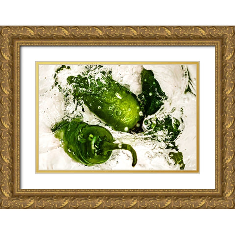 JalapeÃ±o Dance 2 Gold Ornate Wood Framed Art Print with Double Matting by Malone, Will