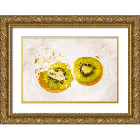 Kiwi Splash 2 Gold Ornate Wood Framed Art Print with Double Matting by Malone, Will