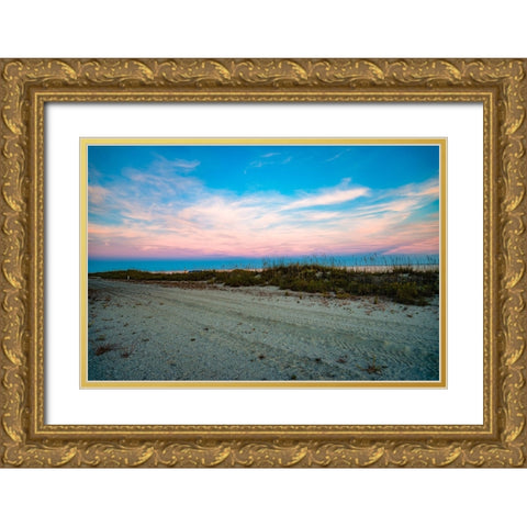 Over the Fence Gold Ornate Wood Framed Art Print with Double Matting by Malone, Will