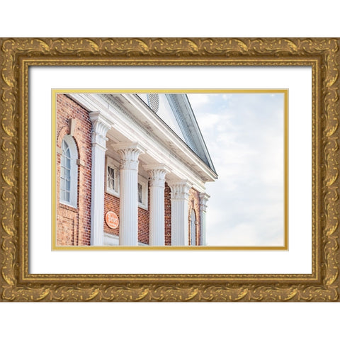 Pelzer Columns 2 Gold Ornate Wood Framed Art Print with Double Matting by Malone, Will