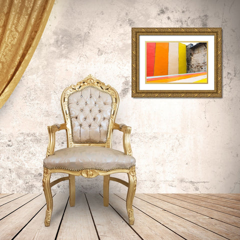 Picnic Mural Watermark Gold Ornate Wood Framed Art Print with Double Matting by Malone, Will