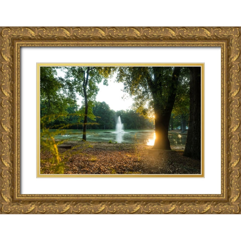 Presbyterian Pond 3 Gold Ornate Wood Framed Art Print with Double Matting by Malone, Will