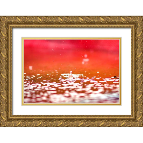 Red Gold Ornate Wood Framed Art Print with Double Matting by Malone, Will