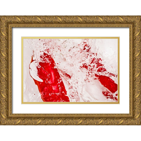 Red Hot 3 Gold Ornate Wood Framed Art Print with Double Matting by Malone, Will