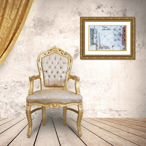 Snow Wren Gold Ornate Wood Framed Art Print with Double Matting by Malone, Will