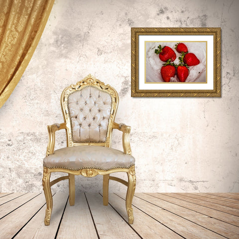Strawberry Dance 2 Gold Ornate Wood Framed Art Print with Double Matting by Malone, Will