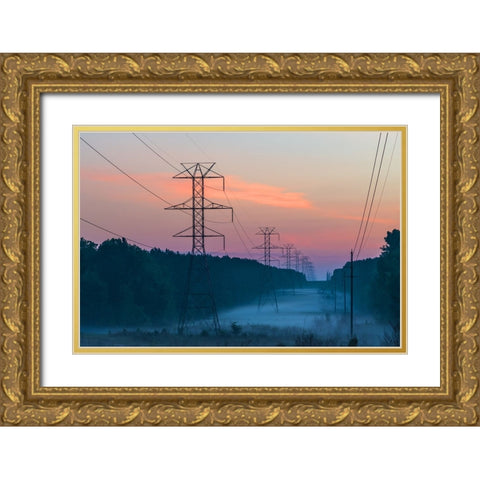 Sunrise Row Gold Ornate Wood Framed Art Print with Double Matting by Malone, Will