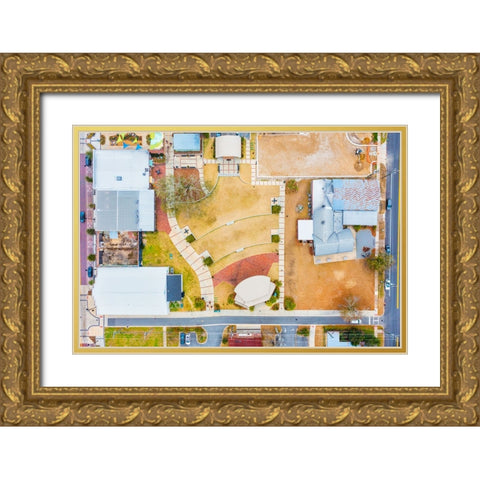 The Amphitheater Gold Ornate Wood Framed Art Print with Double Matting by Malone, Will