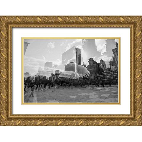 The Bean BW Gold Ornate Wood Framed Art Print with Double Matting by Malone, Will