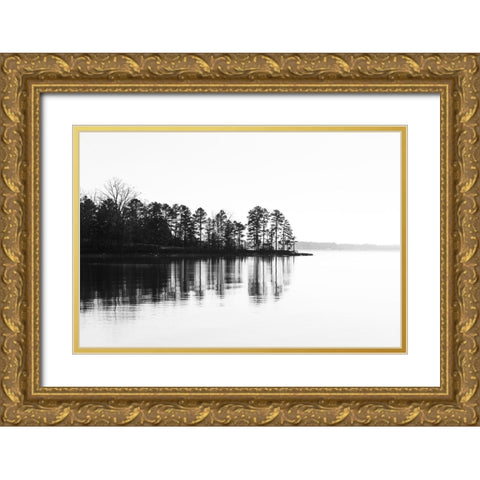 Waveform Gold Ornate Wood Framed Art Print with Double Matting by Malone, Will