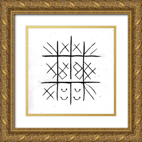 A Game 1 Gold Ornate Wood Framed Art Print with Double Matting by Screendoor