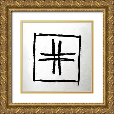 A Game 2 Gold Ornate Wood Framed Art Print with Double Matting by Screendoor