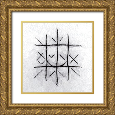 A Game 3 Gold Ornate Wood Framed Art Print with Double Matting by Screendoor