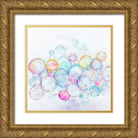 Bubbles 14 Gold Ornate Wood Framed Art Print with Double Matting by Screendoor