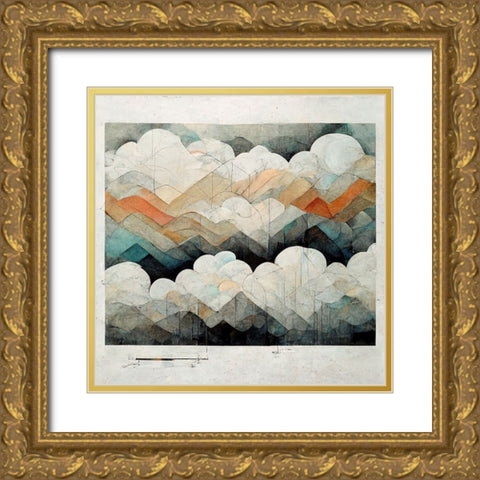 Cloud Dream 3 Gold Ornate Wood Framed Art Print with Double Matting by Screendoor