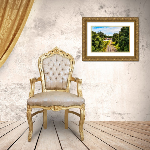 Downtown Saluda Gold Ornate Wood Framed Art Print with Double Matting by Malone, Will