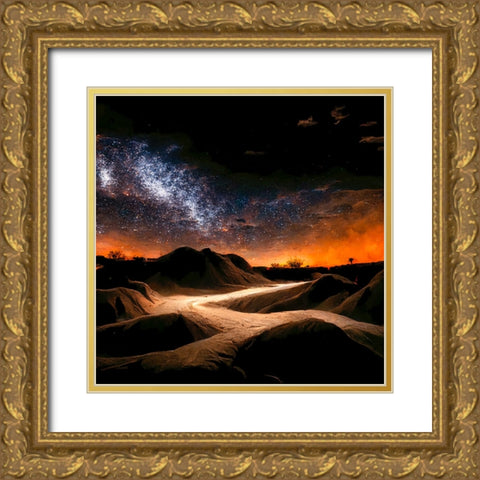 Dune Sea 2 Gold Ornate Wood Framed Art Print with Double Matting by Screendoor