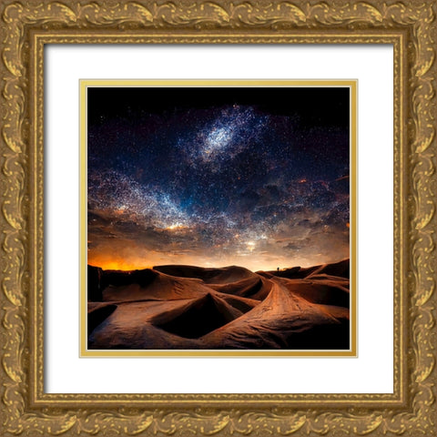 Dune Sea 3 Gold Ornate Wood Framed Art Print with Double Matting by Screendoor