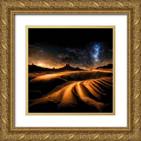 Dune Sea 4 Gold Ornate Wood Framed Art Print with Double Matting by Screendoor