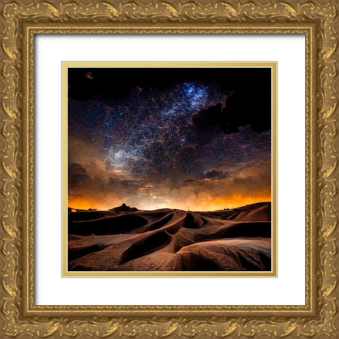 Dune Sea 5 Gold Ornate Wood Framed Art Print with Double Matting by Screendoor