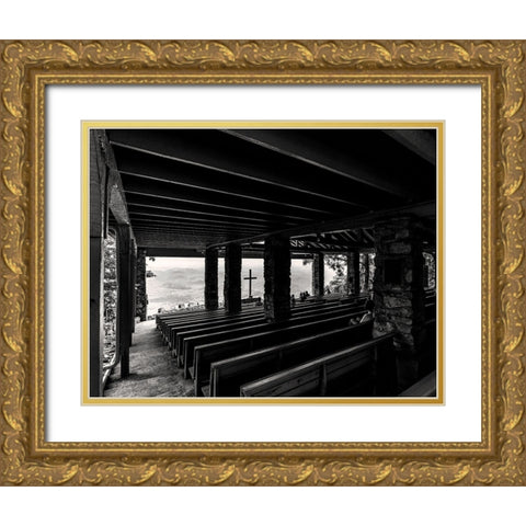 Eyes to the Hills Gold Ornate Wood Framed Art Print with Double Matting by Malone, Will