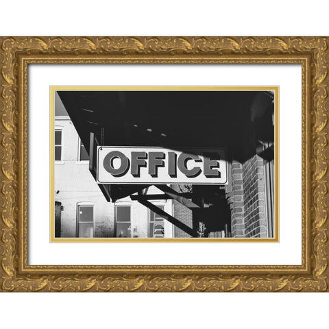 Office Gold Ornate Wood Framed Art Print with Double Matting by Malone, Will