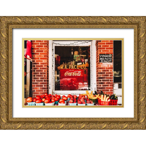 Saluda Market Gold Ornate Wood Framed Art Print with Double Matting by Malone, Will