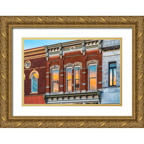 Sunrise on Broad Street 2 Gold Ornate Wood Framed Art Print with Double Matting by Malone, Will