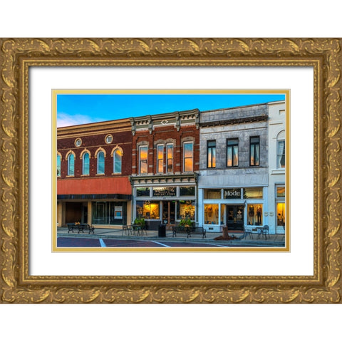 Sunrise on Broad Street 3 Gold Ornate Wood Framed Art Print with Double Matting by Malone, Will