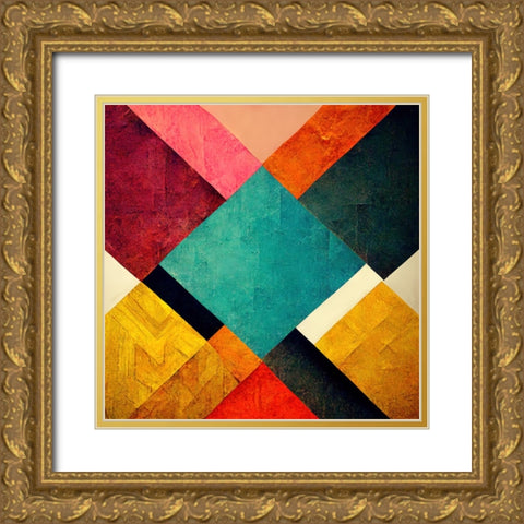 The Color Map 2 Gold Ornate Wood Framed Art Print with Double Matting by Screendoor